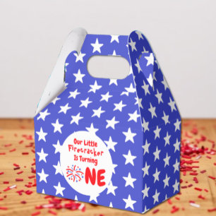 Little Firecracker 1st Birthday Favour Box