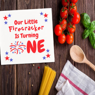 Little Firecracker 1st Birthday Napkin