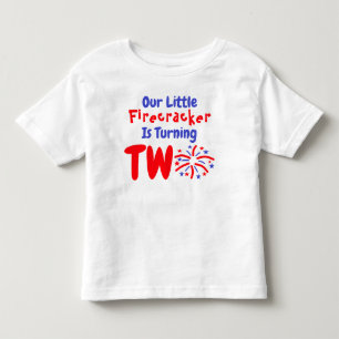 Little Firecracker 2nd Birthday Toddler T-shirt