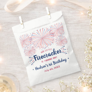 Little Firecracker 4th Of July 1st Birthday Favour Bags