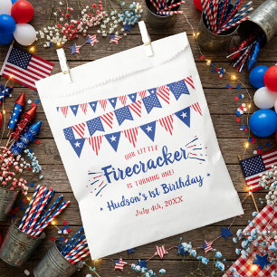 Little Firecracker 4th Of July 1st Birthday Favour Bags