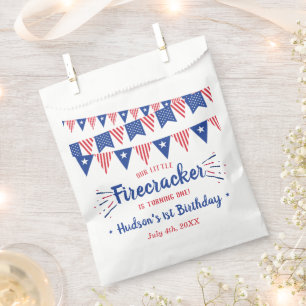 Little Firecracker 4th Of July 1st Birthday Favour Bags