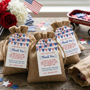 Little Firecracker 4th Of July 1st Birthday Gift Tags