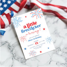 Little Firecracker 4th of July 1st Birthday 
