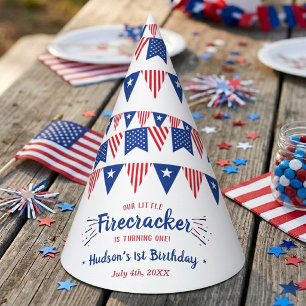 Little Firecracker 4th Of July 1st Birthday Party Hat