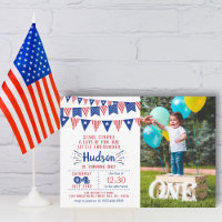 Little Firecracker 4th Of July 1st Birthday Photo