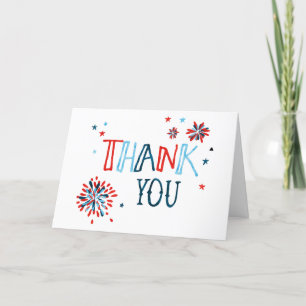 Little Firecracker 4th of July Thank You Card