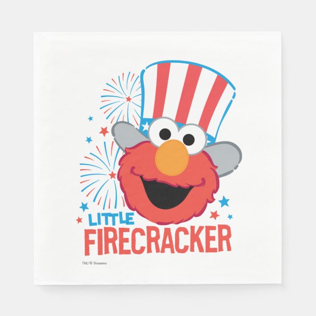 Little Firecracker Elmo Napkin (Front)