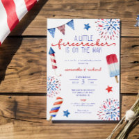 Little Firecracker on the way July 4th baby shower