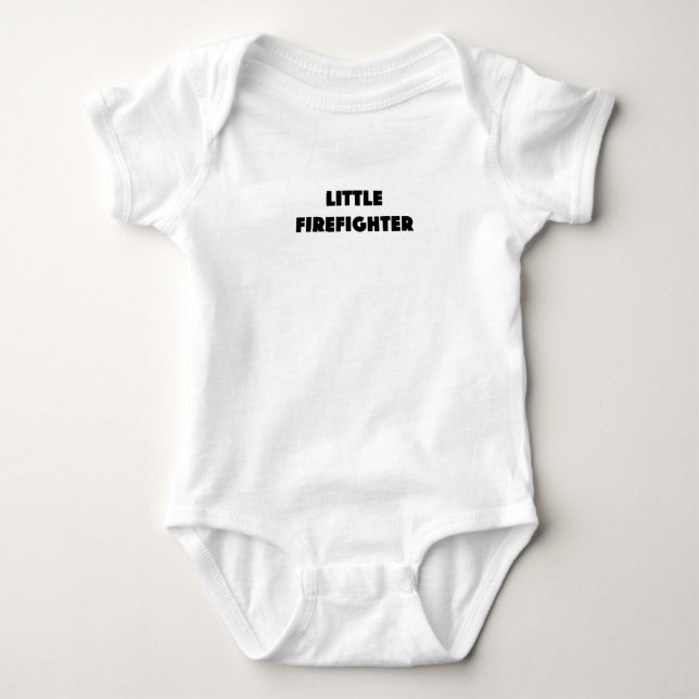 Little Firefighter Baby Bodysuit (Front)