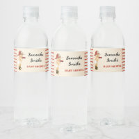 Little Firefighter Baby Shower Water Bottle Label