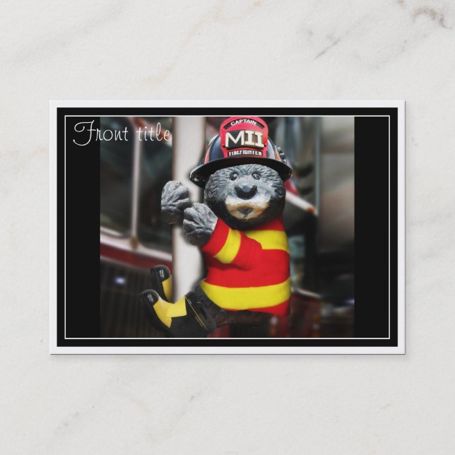 Little Firefighter Business Card (Front)
