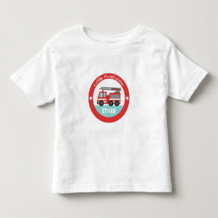 Little Firefighter, Red Fire Truck, For Boys Toddler T-Shirt