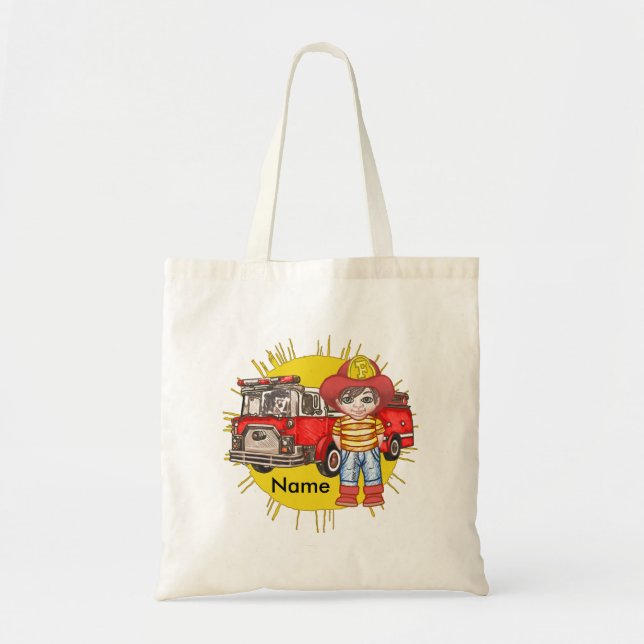 Little Firefighter  tote bag (Front)