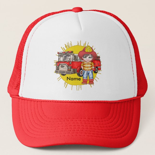 Little Firefighter  Trucker Hat (Front)