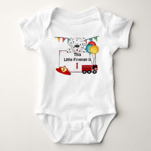 Little Fireman Dalmation - Customise Baby Bodysuit