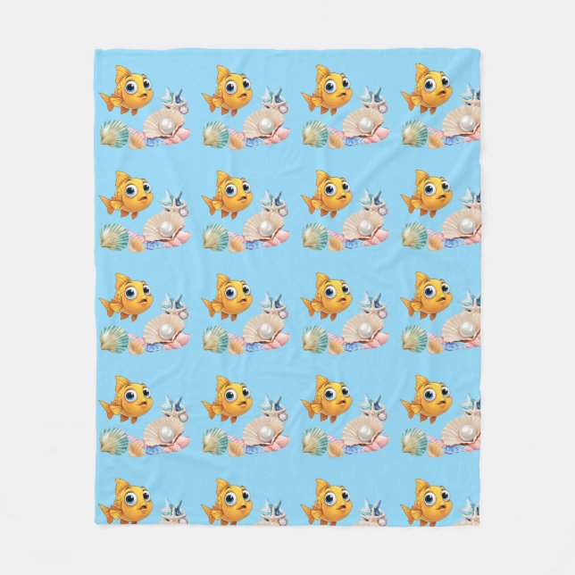  Little Fish Fleece Blanket (Front)