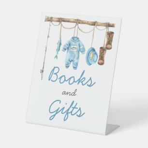 Little Fisherman Baby Shower Books and Gifts Sign