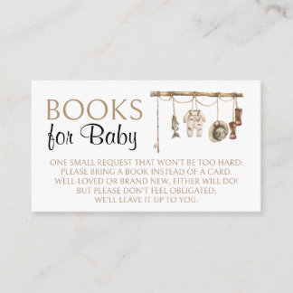 Little Fisherman Baby Shower Books for baby Enclosure Card