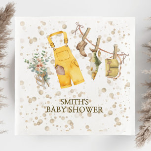 Little Fisherman Baby Shower Paper Napkins