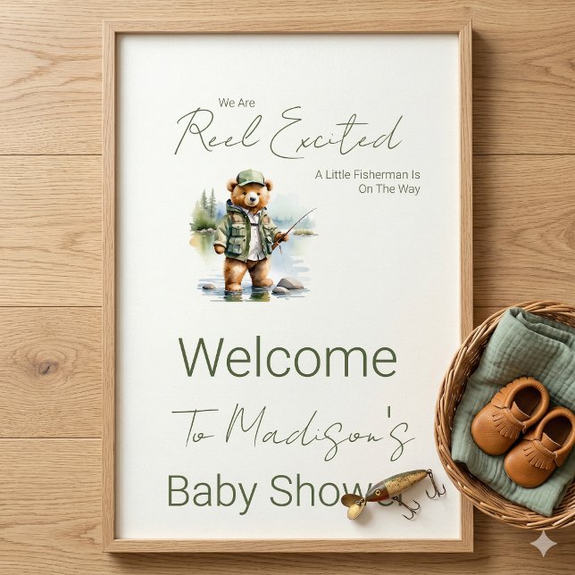 Little Fisherman Baby Shower Welcome Sign (Creator Uploaded)
