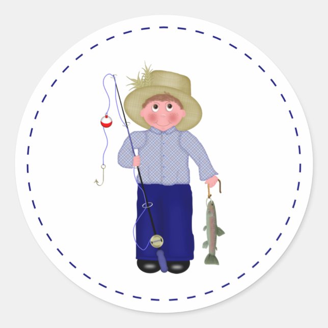 Little Fisherman Sticker (Front)