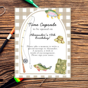 Little Fisherman Time Capsule 1st birthday Poster