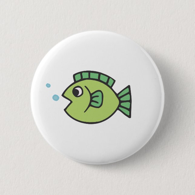 Little Fishy 6 Cm Round Badge (Front)