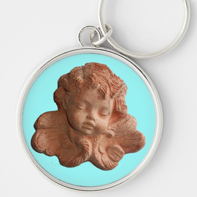 LITTLE FLORENTINE ANGEL ,blue Key Ring (Front)