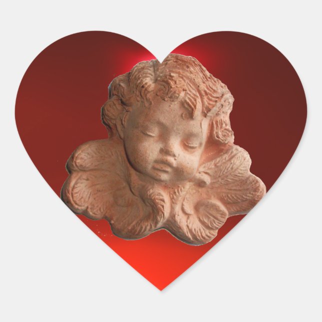 LITTLE FLORENTINE  ANGEL HEART HEART STICKER (Front)