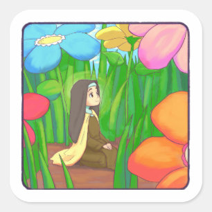 Little Flower - St. Thérèse of Lisieux Square Sticker