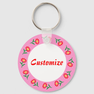 Little Flowers Template Key Ring