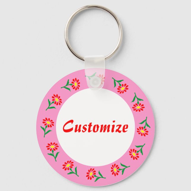Little Flowers Template Key Ring (Front)
