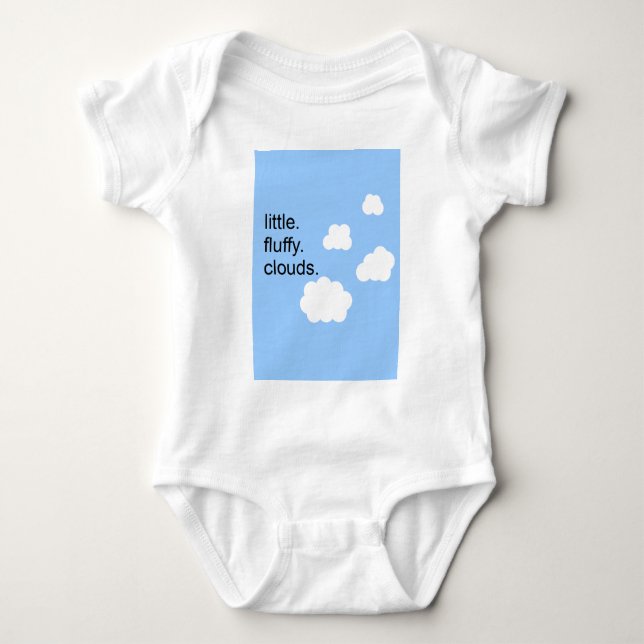 little. fluffy. clouds. baby bodysuit (Front)