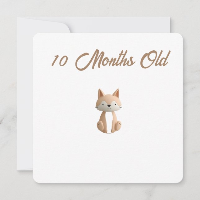 Little Forest Friends Baby Milestone Card –10 Mont (Front)