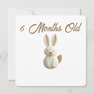 Little Forest Friends Baby Milestone Card – 6 Mont