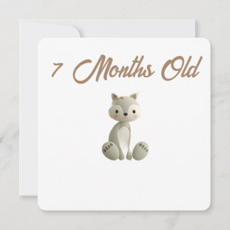 Little Forest Friends Baby Milestone Card – 7 Mont