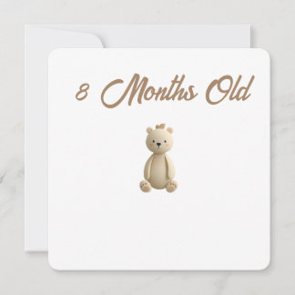 Little Forest Friends Baby Milestone Card – 8 Mont