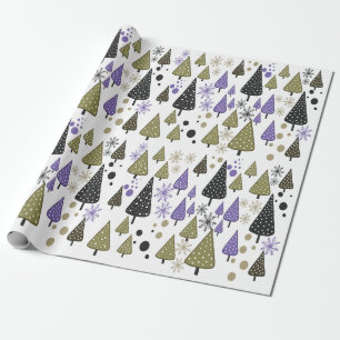 Little Forest Sage-Purple wrapping paper 
