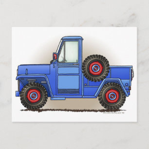 Little Four Wheel Pickup Truck Postcard