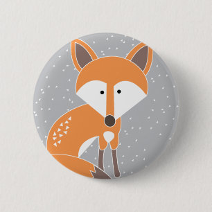 Little Fox 6 Cm Round Badge
