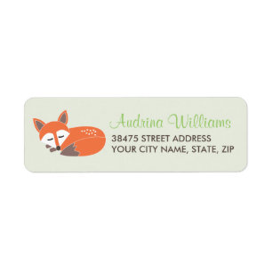 Little Fox Address Label