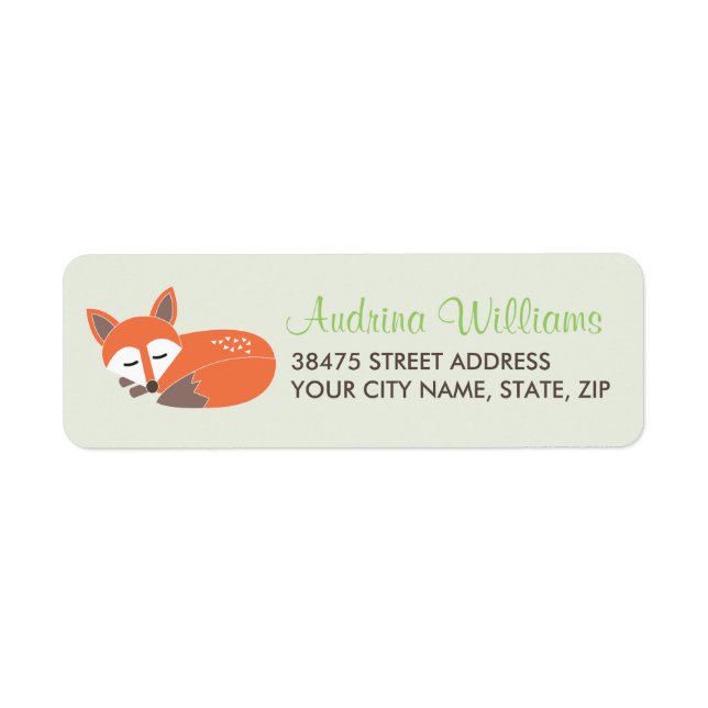 Little Fox Address Label (Front)