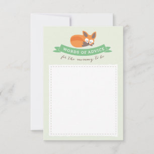 Little Fox Advice Cards Baby Shower Game