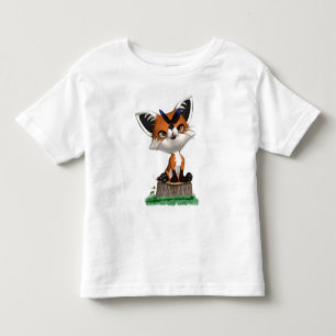 Little Fox And Butterfly T Shirt Children & Baby