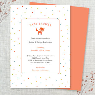 Little Fox Baby Shower Invitation