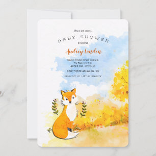 Little Fox Baby Shower Invitation
