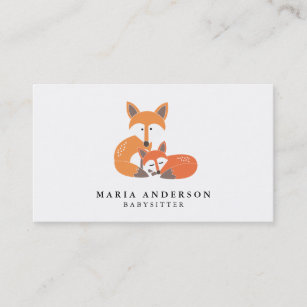 Little Fox Babysitter Business Cards