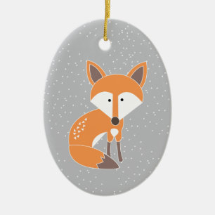 Little Fox Ceramic Tree Decoration
