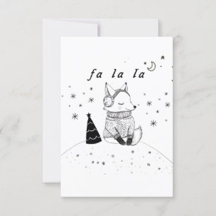 Little Fox Christmas Greeting Card 